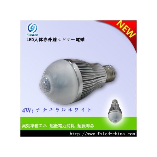 LED人体赤外線LED電球 FS-GBULB-4XW(p)