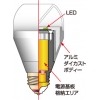 エコリカLED電球【60Wタイプ白色】調光対応 ECL-HPL60NPDWH 画像
