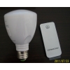 充電式LED電球、リモコン搭載、4.0W、3段階調光、使用中停電のとき自動的に点灯する